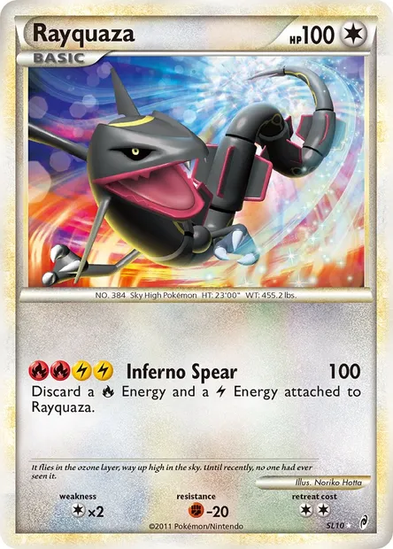 Rayquaza, carte Pokémon CL SL10 — extension L'appel des Légendes