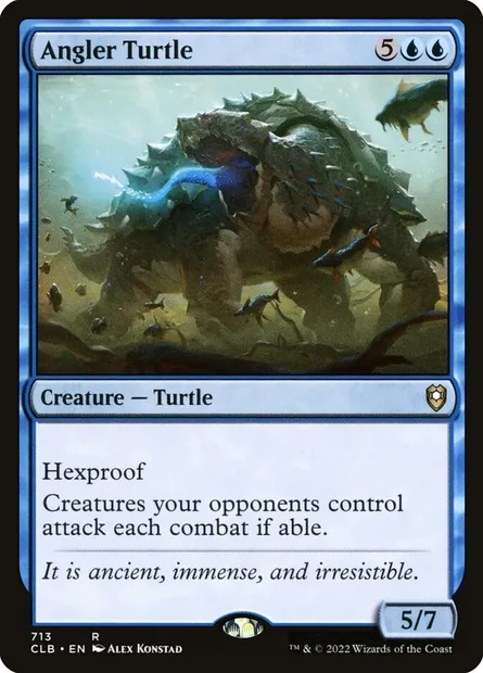 Angler Turtle, Magic card CLB 713 — Commander Legends: Battle for Baldur's Gate set