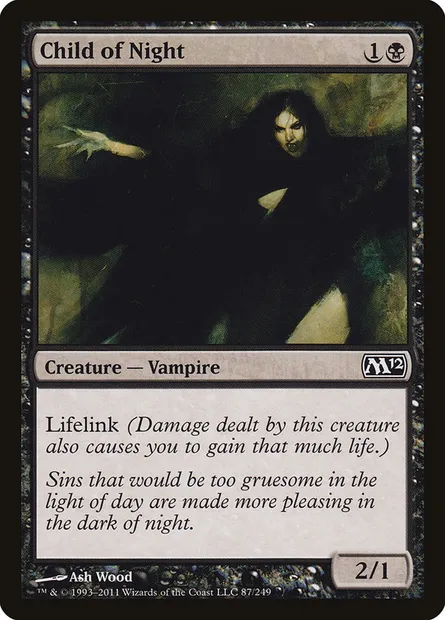 Child of Night, Magic card M12 87 — Magic 2012 set