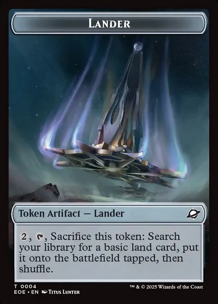 Lander, carte Magic TEOE 4 — extension Edge of Eternities Tokens