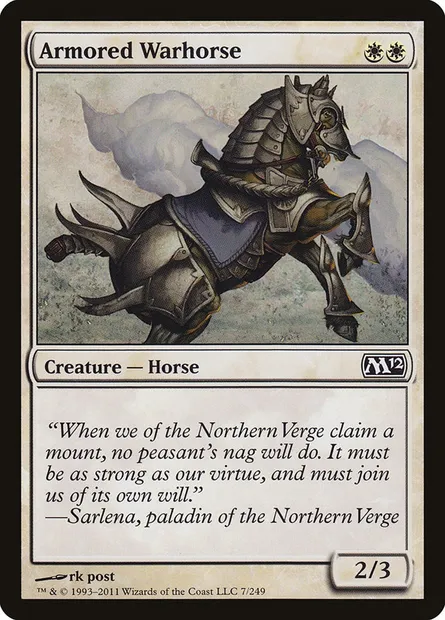 Armored Warhorse, Magic card M12 7 — Magic 2012 set