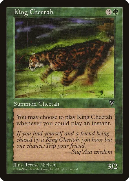 Guépard royal, carte Magic VIS 110 — extension Visions