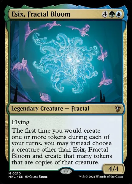 Esix, Fractal Bloom, Magic card MKC 210 — Murders at Karlov Manor Commander set