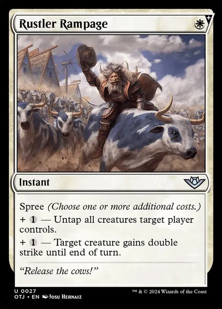 Rustler Rampage, Magic card OTJ 27 — Outlaws of Thunder Junction set