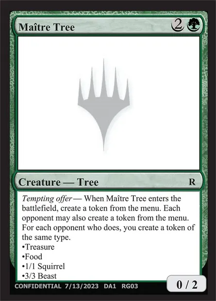 Maître Tree, carte Magic UNK RG03a — extension Unknown Event