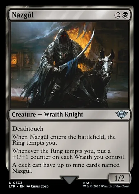 Nazgûl, Magic card LTR 333 — The Lord of the Rings: Tales of Middle-earth set