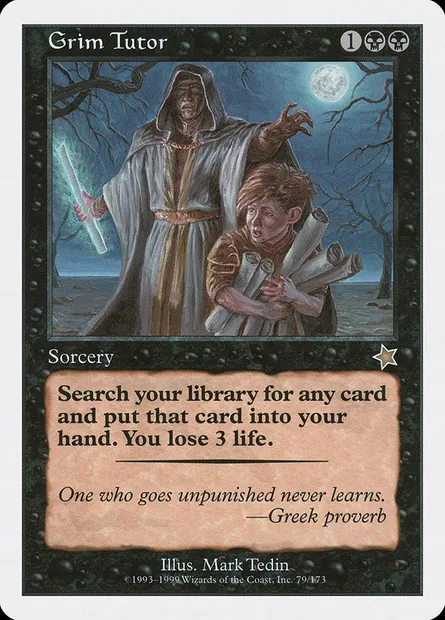 Grim Tutor, Magic card S99 79 — Starter 1999 set