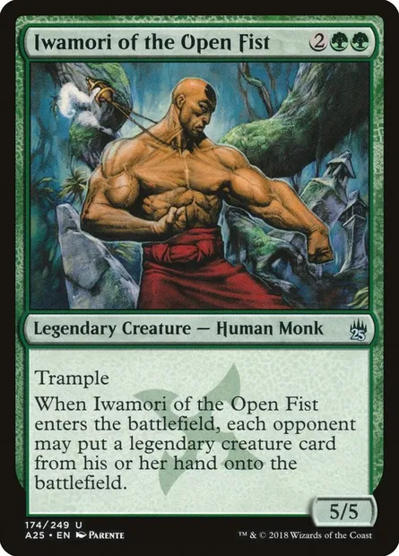 Iwamori du poing ouvert, carte Magic A25 174 — extension Masters 25