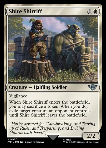 Shire Shirriff, Magic card LTR 30 — The Lord of the Rings: Tales of Middle-earth set