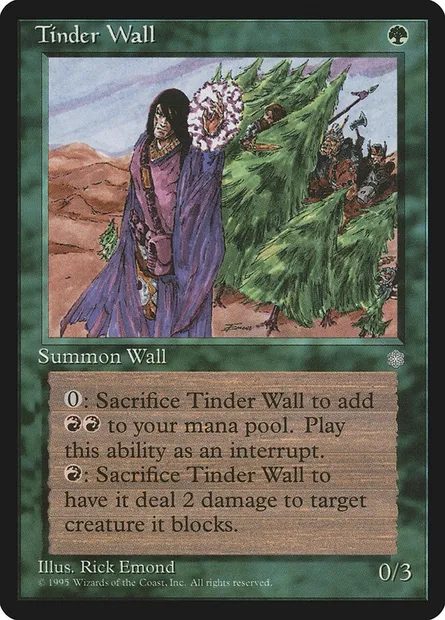 Tinder Wall, Magic card ICE 270 — Ice Age set