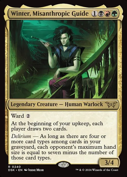 Winter, Misanthropic Guide, Magic card DSK 240 — Duskmourn: House of Horror set