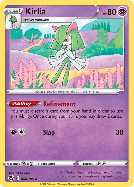 Kirlia, Pokémon card SIT 068 — Silver Tempest set