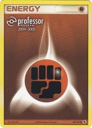 Fighting Energy, Pokémon card PROF 105 — Professor Program set
