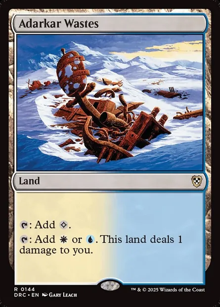 Adarkar Wastes, Magic card DRC 144 — Aetherdrift Commander set