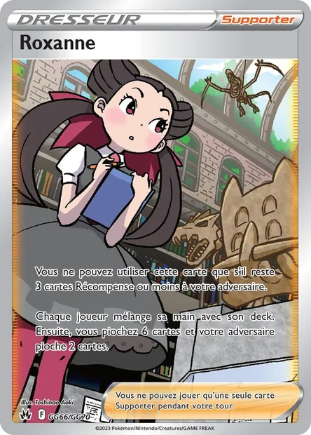 Roxanne, carte Pokémon CRZ GG66 — extension Zénith Suprême