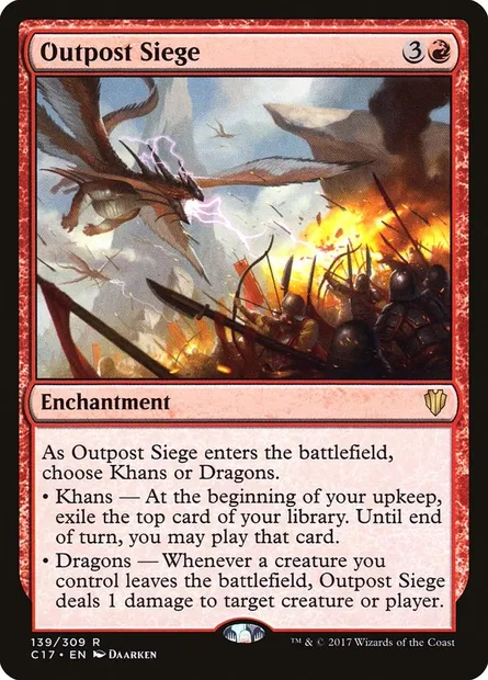 Outpost Siege, Magic card C17 139 — Commander 2017 set