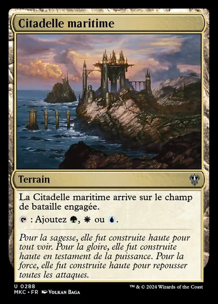 Citadelle maritime, carte Magic MKC 288 — extension Murders at Karlov Manor Commander