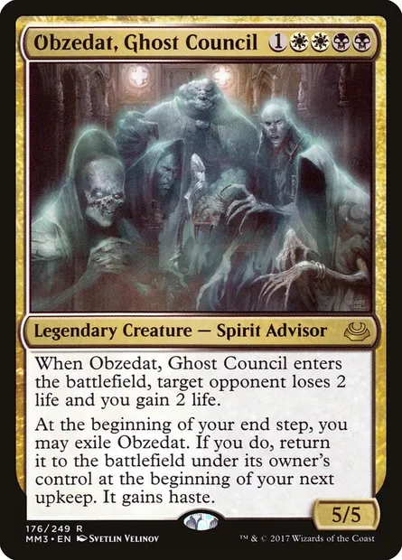 Obzedat, Ghost Council, Magic card MM3 176 — Modern Masters 2017 set