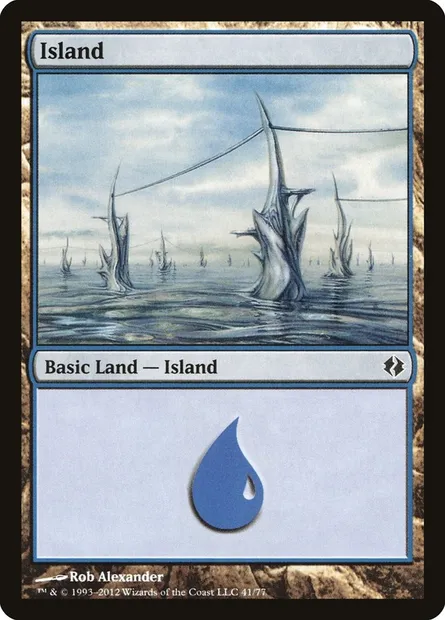 Island, Magic card DDI 41 — Duel Decks: Venser vs. Koth set