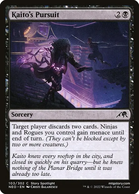Kaito's Pursuit, Magic card NEO 103 — Kamigawa: Neon Dynasty set