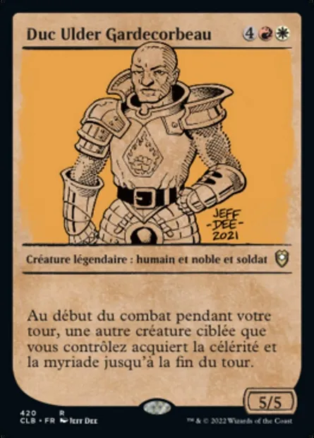 Duc Ulder Gardecorbeau, carte Magic CLB 420 — extension Commander Légendes : la bataille de la Porte de Baldur