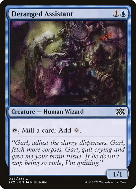 Deranged Assistant, Magic card 2X2 45 — Double Masters 2022 set