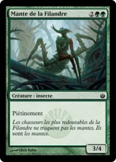 Mante de la Filandre, carte Magic MBS 91 — extension Mirrodin assiégé