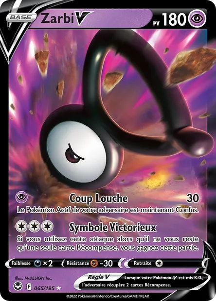 Zarbi V, carte Pokémon SIT 065 — extension Tempête Argentée