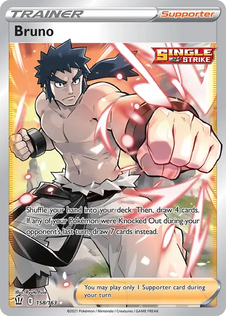 Bruno, Pokémon card BST 158 — Battle Styles set