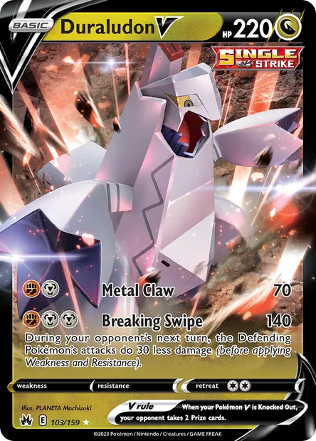 Duraludon V, Pokémon card CRZ 103 — Crown Zenith set