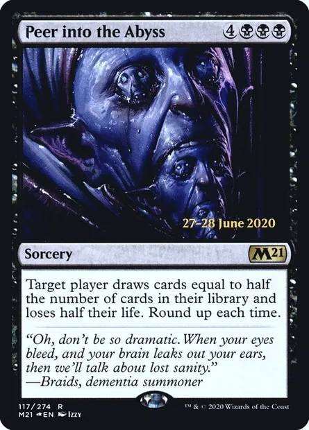 Peer into the Abyss, Magic card PM21 117s — Core Set 2021 Promos set
