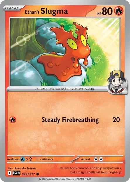 Ethan's Slugma, Pokémon card ASC 023 — Ascended Heroes set