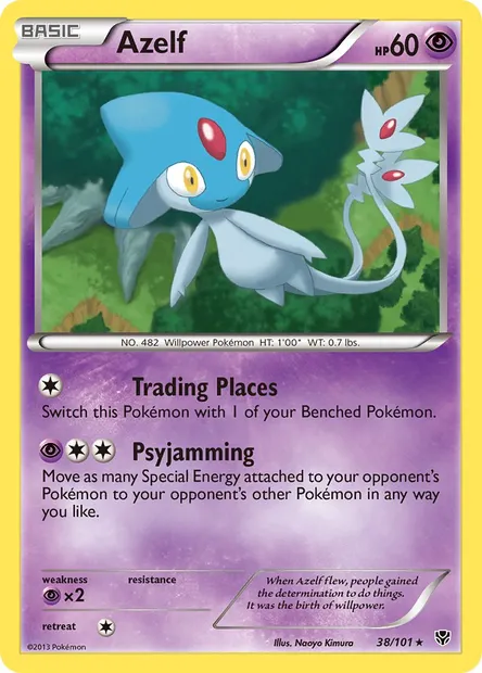 Azelf, Pokémon card PLB 38 — Plasma Blast set