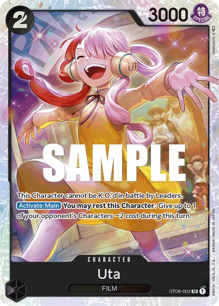Uta, carte One Piece ST08-002 — extension Monkey D. Luffy