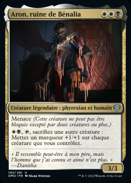 Aron, ruine de Bénalia, carte Magic DMU 193 — extension Dominaria Uni