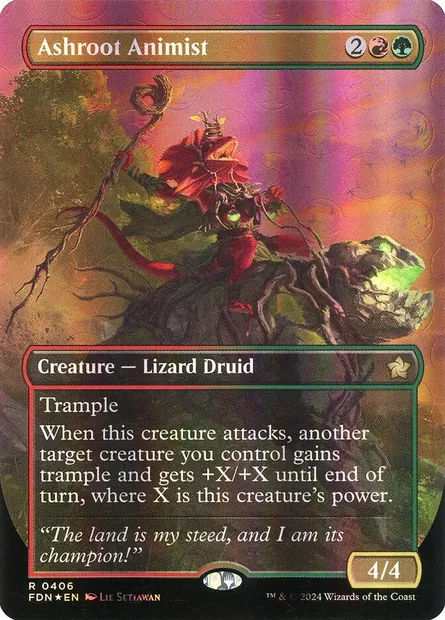 Ashroot Animist, Magic card FDN 406 — Foundations set