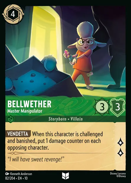 Bellwether - Master Manipulator, Disney Lorcana card CH10-082 — Whispers in the Well set