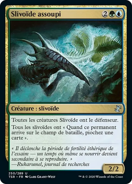 Slivoïde assoupi, carte Magic TSR 250 — extension Spirale Temporelle Remastered