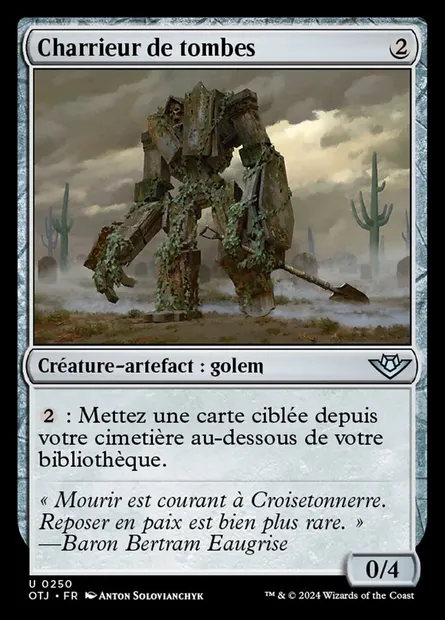 Charrieur de tombes, carte Magic OTJ 250 — extension Outlaws of Thunder Junction