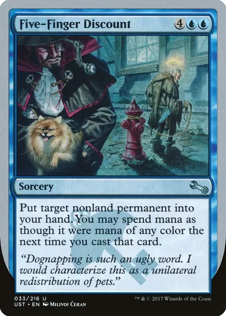 Five-Finger Discount, Magic card UST 33 — Unstable set