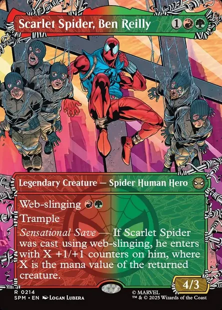 Scarlet Spider, Ben Reilly, Magic card SPM 214 — Marvel's Spider-Man set