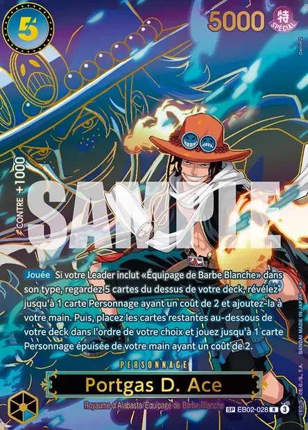 Portgas D. Ace, carte One Piece EB02-028 — extension Anime 25th Collection