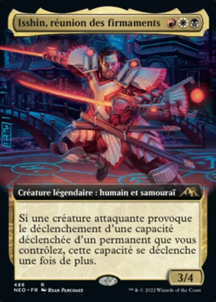 Isshin, réunion des firmaments, carte Magic NEO 488 — extension Kamigawa: La Dynastie Néon