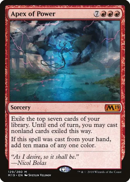 Apex of Power, Magic card M19 129 — Core Set 2019 set