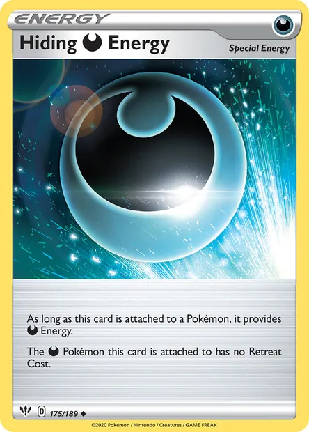 Hiding Darkness Energy, Pokémon card DAA 175 — Darkness Ablaze set