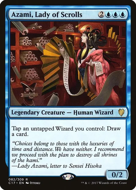 Azami, Lady of Scrolls, Magic card C17 82 — Commander 2017 set