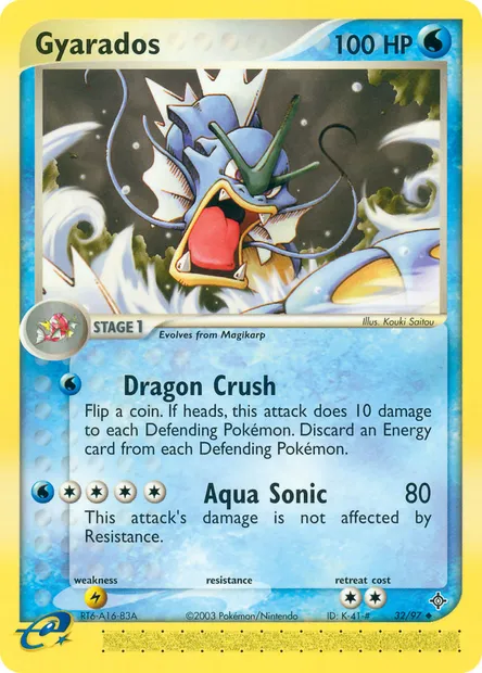 Gyarados, Pokémon card DR 32 — Dragon set