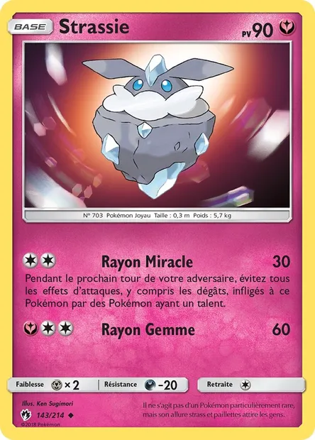 Strassie, carte Pokémon LOT 143 — extension Tonnerre Perdu