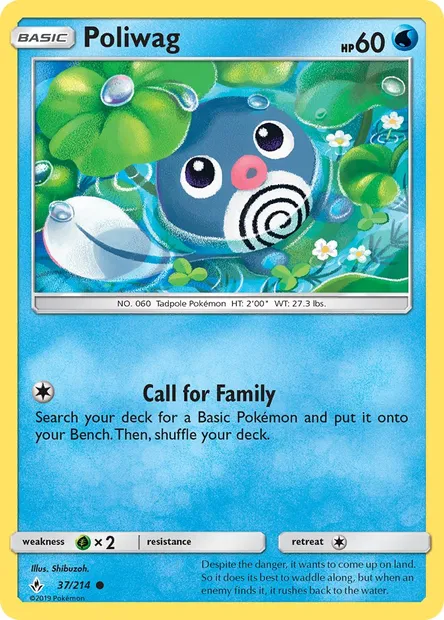 Poliwag, Pokémon card UNB 37 — Unbroken Bonds set