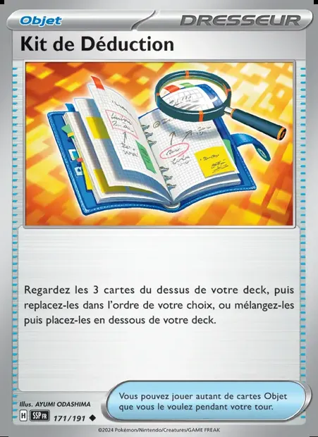 Kit de Déduction, carte Pokémon SSP 171 — extension Étincelles Déferlantes